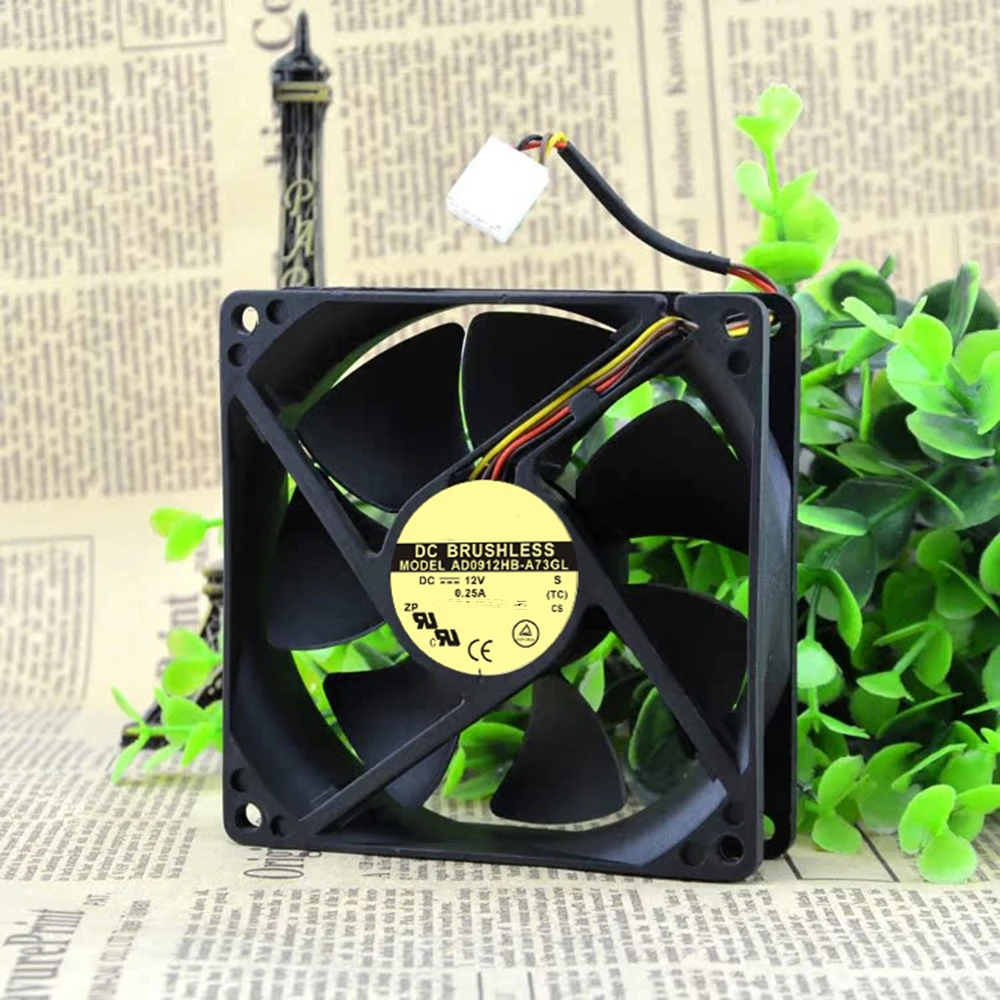 مروحة تبريد AD0912HB-A73GL DC 12V 0.25A 9CM 9025 90X90X25MM 3-Wire