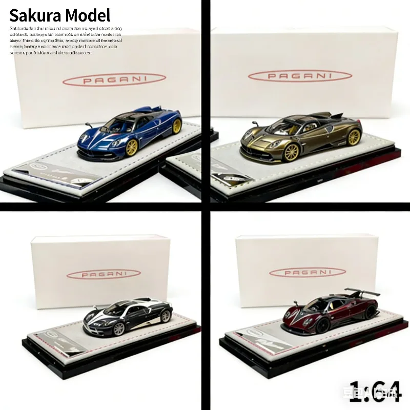 Модель SAKURA 1:64 Pagani Huayra Zonda, пластиковая модель автомобиля, коллекционный предмет для взрослых, украшение, праздничный подарок.