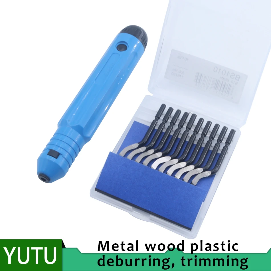 

Handle Burr Metal Repair Deburring Tool Kit NB1100 Router Bit Rotary Deburr BS1010 Blades Remover Hand Tool For Wood Plastic