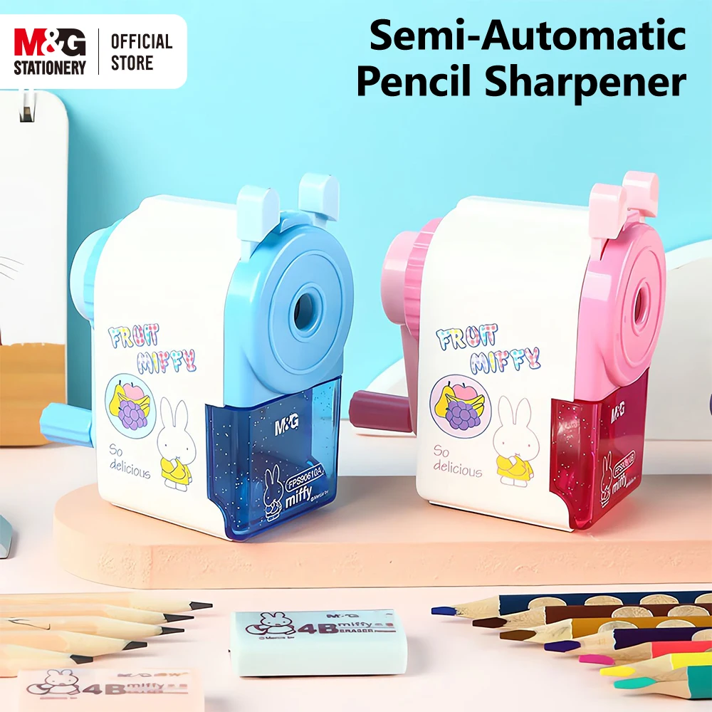 M&G Pink/Blue Pencil Sharpeners Back-to-School Stationery School Student Kid Chrlidren Miffy Series