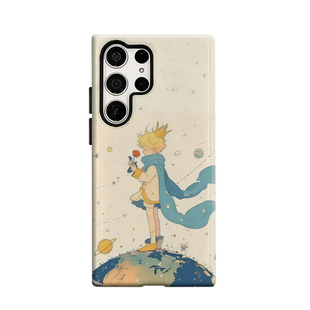 CaseLumi Phone Case For Samsung Galaxy S25 S24 S23 Ultra Plus HD Hard Little Prince Double Layer Cover Film Shell