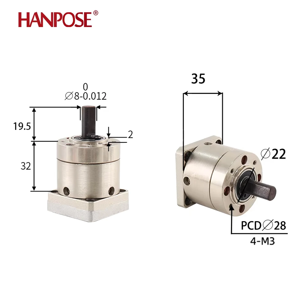 nema14 Separate reduction gearbox Ratio 5.18-1 14-1 19-1  Optional Planetary for 3D printer  gearbox stepper motor - view 3