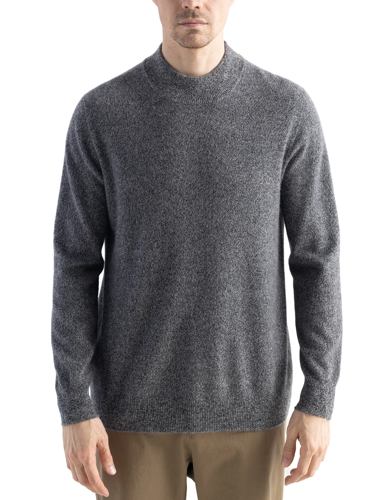 Cashmere Sweater Male 100% Merino Wool Knitted Sweater for Men Clothing Full Winter Sweaters Knitwear Mock Neck Pullover Jumpers