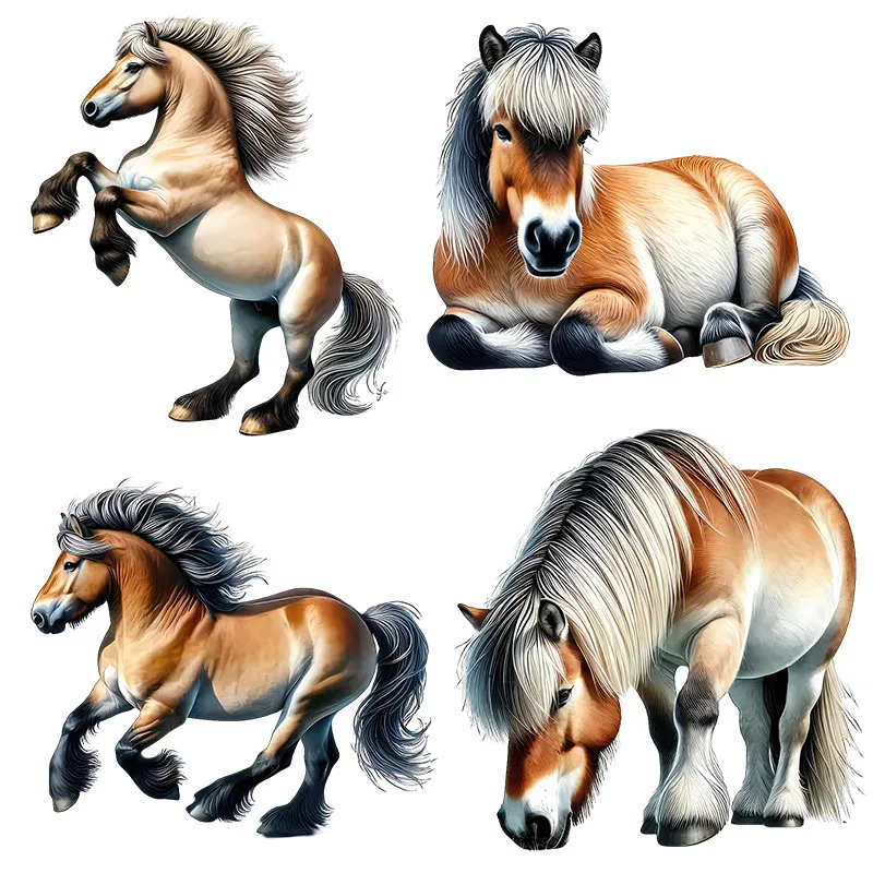Three Ratels CD142 Cute pony cartoon animals wall sticker For home decoration Personalized car decals