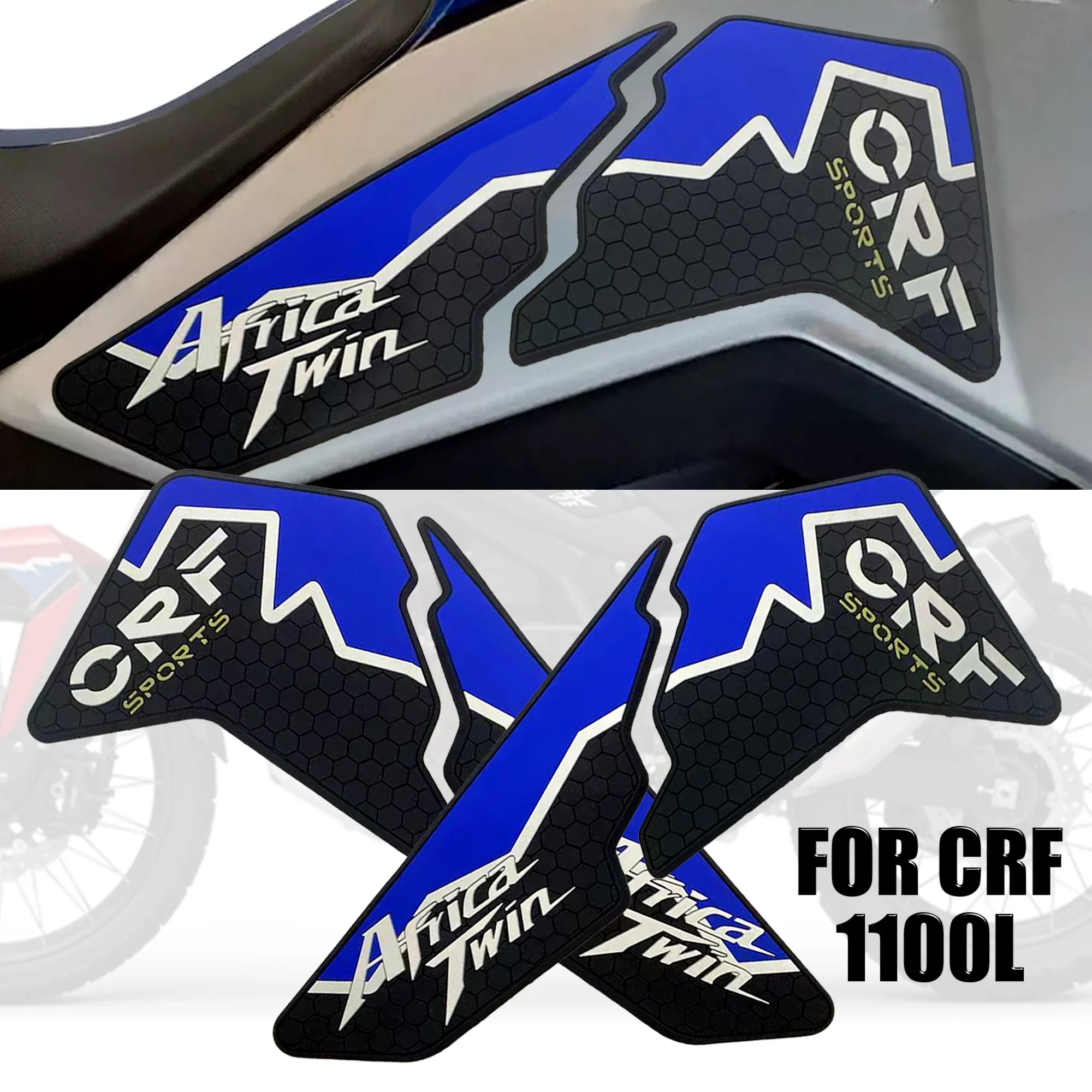 

2019-2024 CRF1100 CRF 1100 L Africa Twin для Honda, нескользящие боковые наклейки на топливный бак, водостойкая прокладка, резиновые наклейки, клей