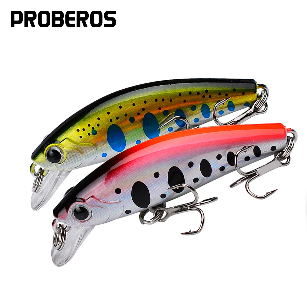 Proberos 5.6cm/6.8g Mini Sinking Minnow Fishing Lures Jerkbaits Peche Artificial Bait Wobbler Lure for Trout Bass Carp Fishing