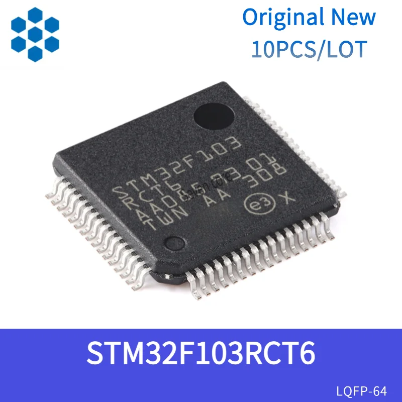 

Original New 10pcs/lot STM32F103RCT6 LQFP-64 ARM Cortex-M3 32-bit microcontroller MCU