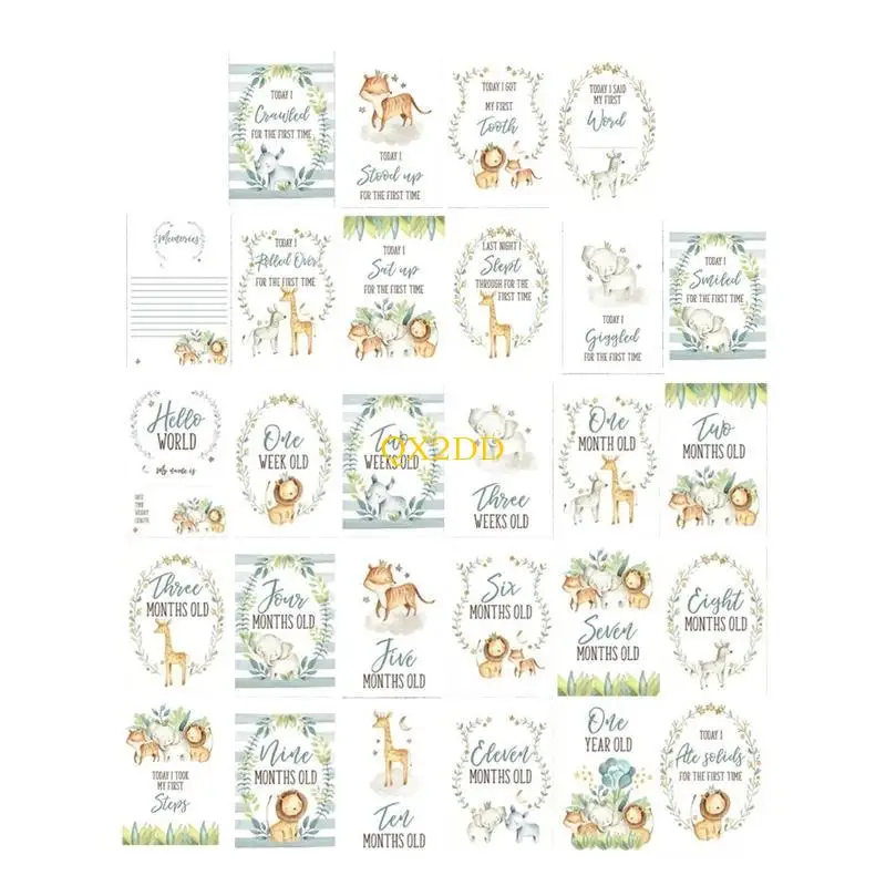 QX2D Baby Month Sticker Marmal Milestones Memorial Monthly Photography for Newborn Infant Girls Boys Photo Photo Photo Higor #4