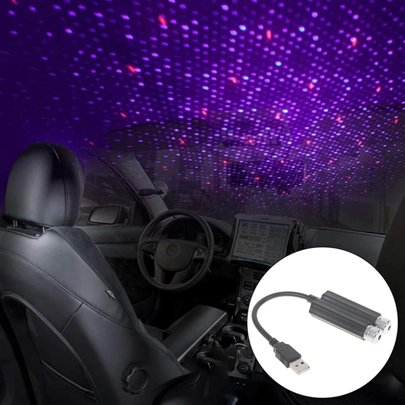 Car Roof Star Light LED Starry Atmosphere Ambient Projector Galaxy Lights