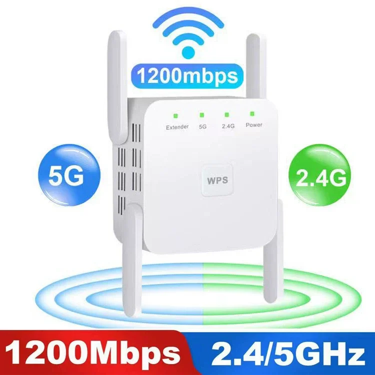 Le plus récent répéteur WiFi 1200Mbps 5Ghz AC1200 amplificateur d'extension WiFi 2.4G/5GHz amplifica