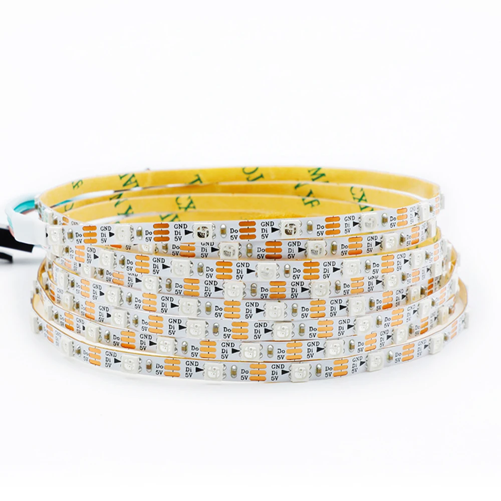 

4mm Narrow Width WS2812B RGB Led Strip Light DC5V SMD 3535 60leds 144leds RGB Individually Addressable Full Color Pixel Strip