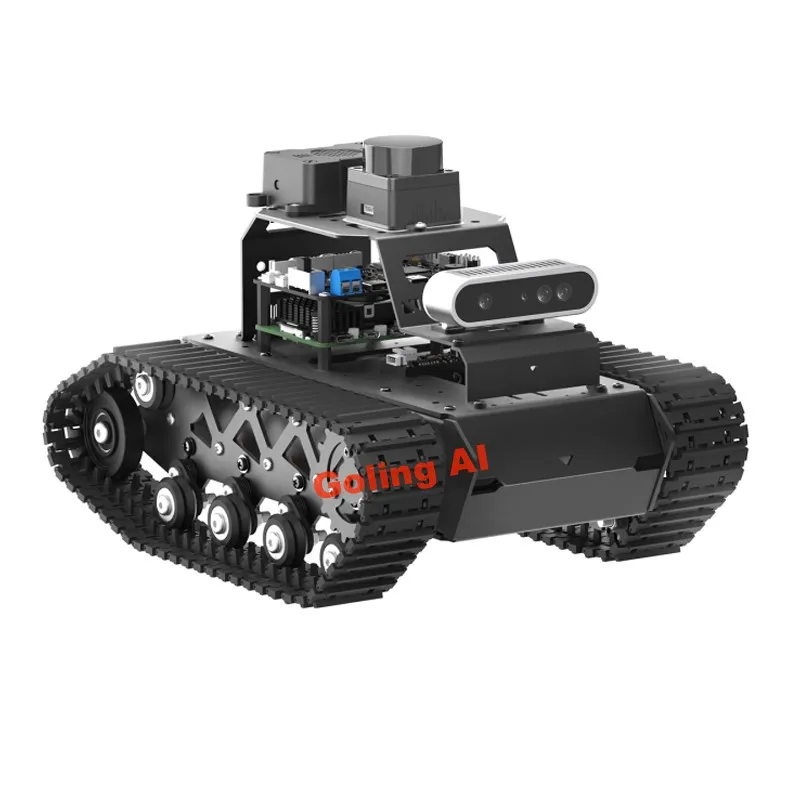 RC Tank met Diepte Camera Lidar ROS2 Codering Video Auto Voor Raspberry Pi 5 Ondersteuning ChatGPT AI Model SLAM Autonome Rijden Robot