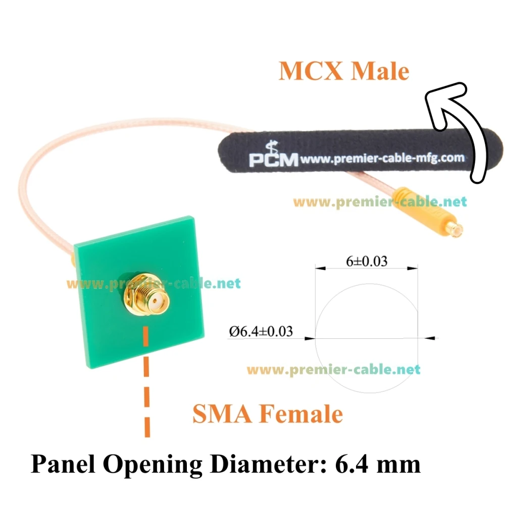 SMA-Buchse auf MCX-Stecker Schottmontagekabel RG316 50 Ohm HF-Koaxial-Verlängerungskabel für GPS-Empfänger, 4G LTE, WLAN-Antennen – Detail 2
