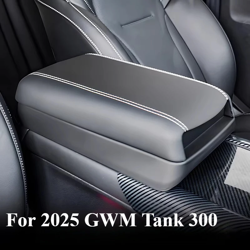 

For 2025 GWM Tank 300 Armrest Box Booster Pad Central Storage Box Interior Black Tech Modified Accessories
