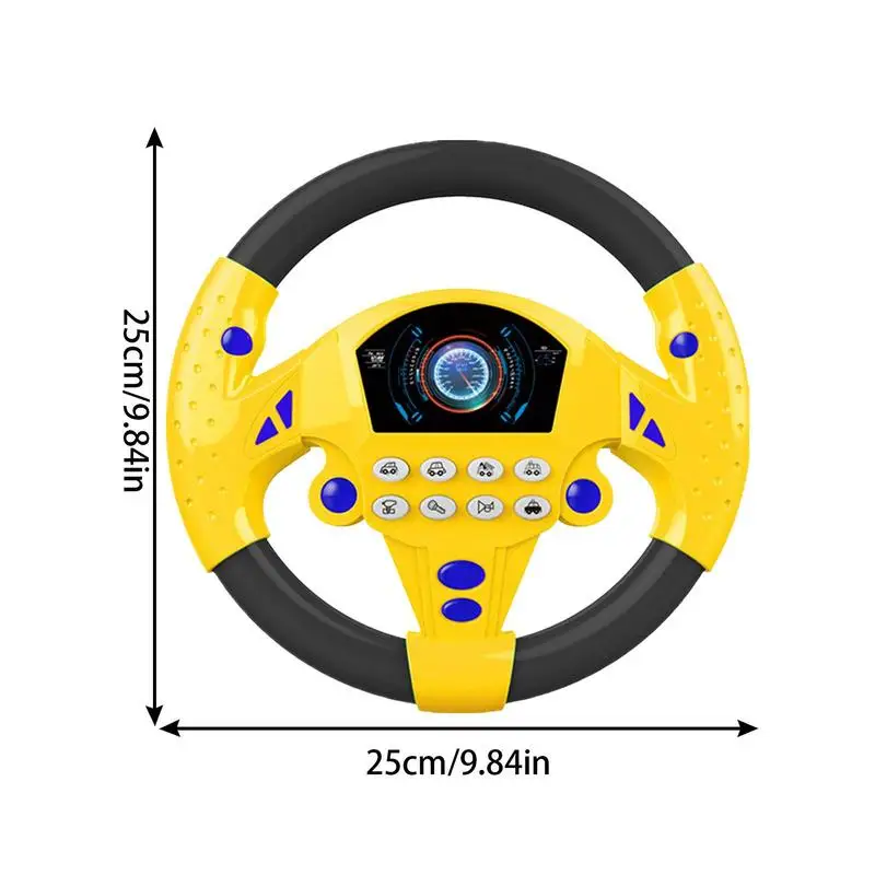 Multi Functional Rotation Simulation Steering Wheel Simulation Driving Car Children\'s Co Pilot Electric Toy Vocal Toy Gift