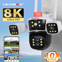 LS VISION 8K 16MP Three Screens Wifi surveillance camera Outdoor IP Smart Home Security Cctv Waterproof PTZ Cam Auto Tracking