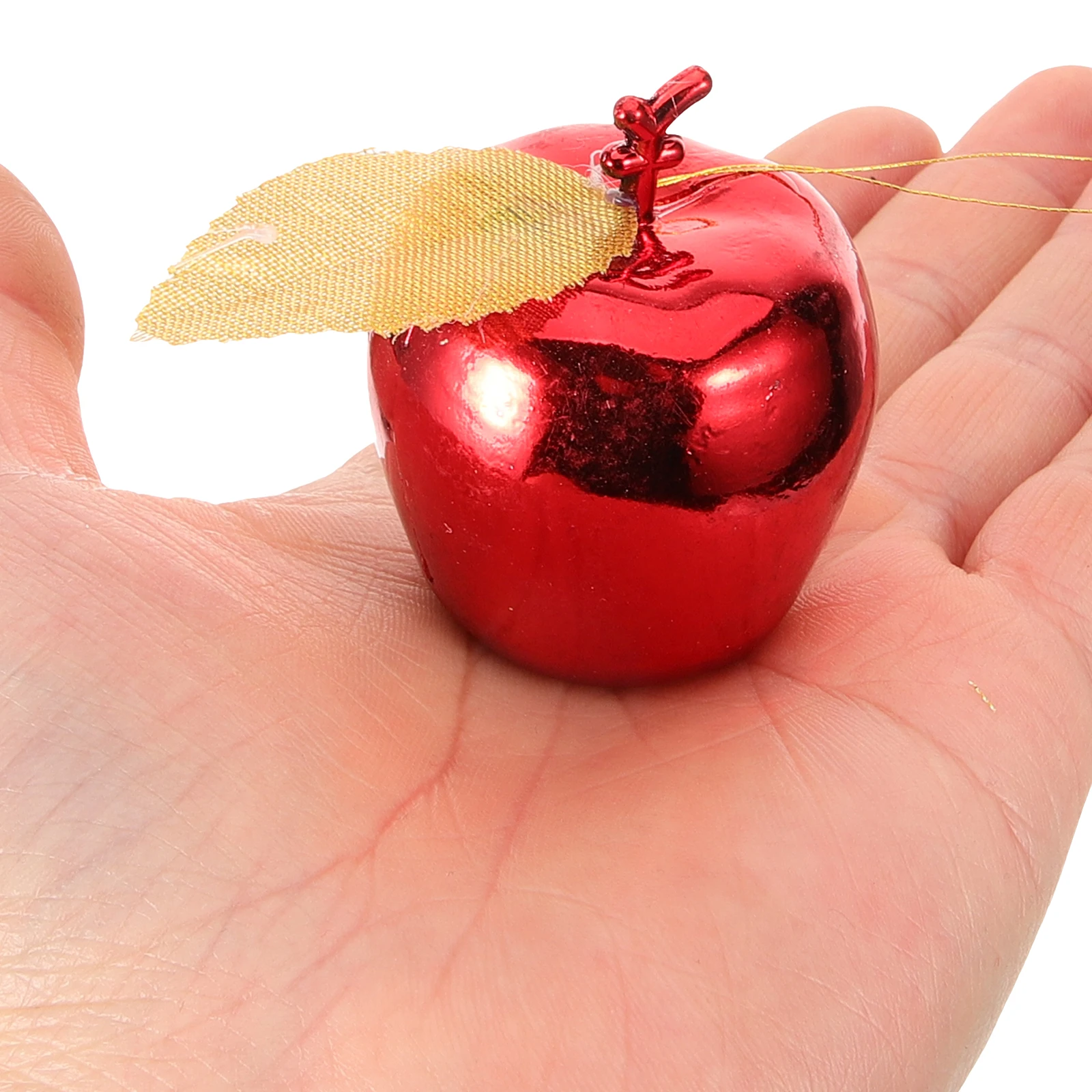 

24pcs Christmas Tree Apple Pendant Decorations Plating Mini Hanging Ornaments For Wedding Party Home Xmas Decor Simulation