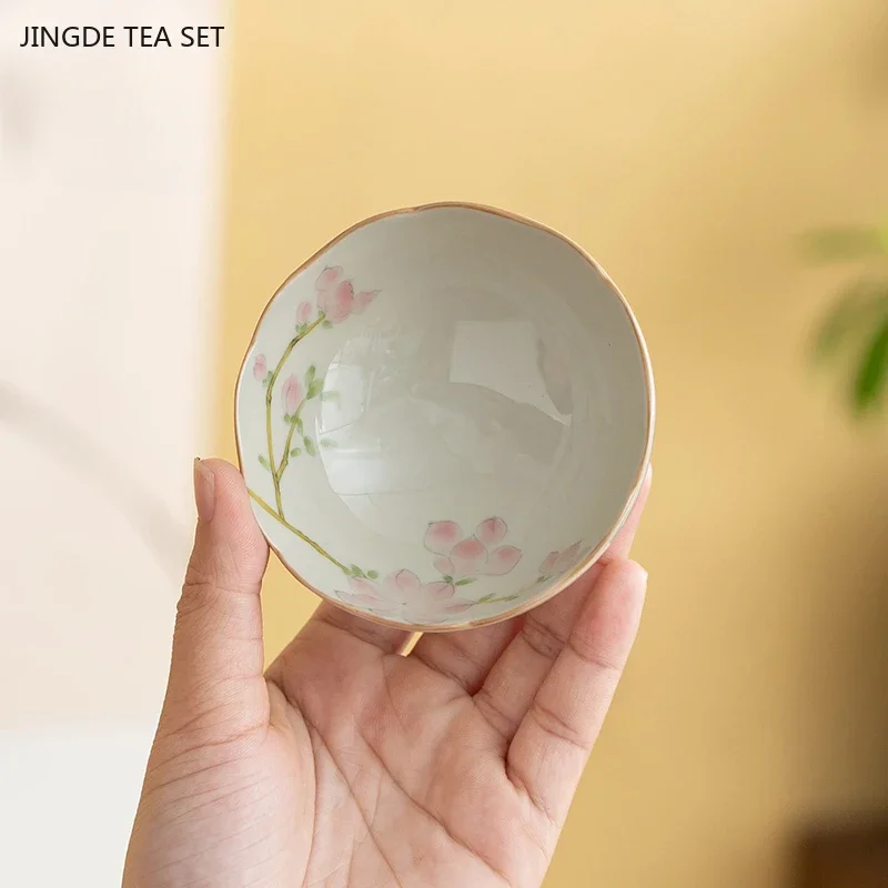 كوب صيني من السيراميك المطلي يدويًا ، كوب شاي من البولي يوريثان للاستخدام المنزلي ، تذكار زوج من الأكواب للرجال والنساء