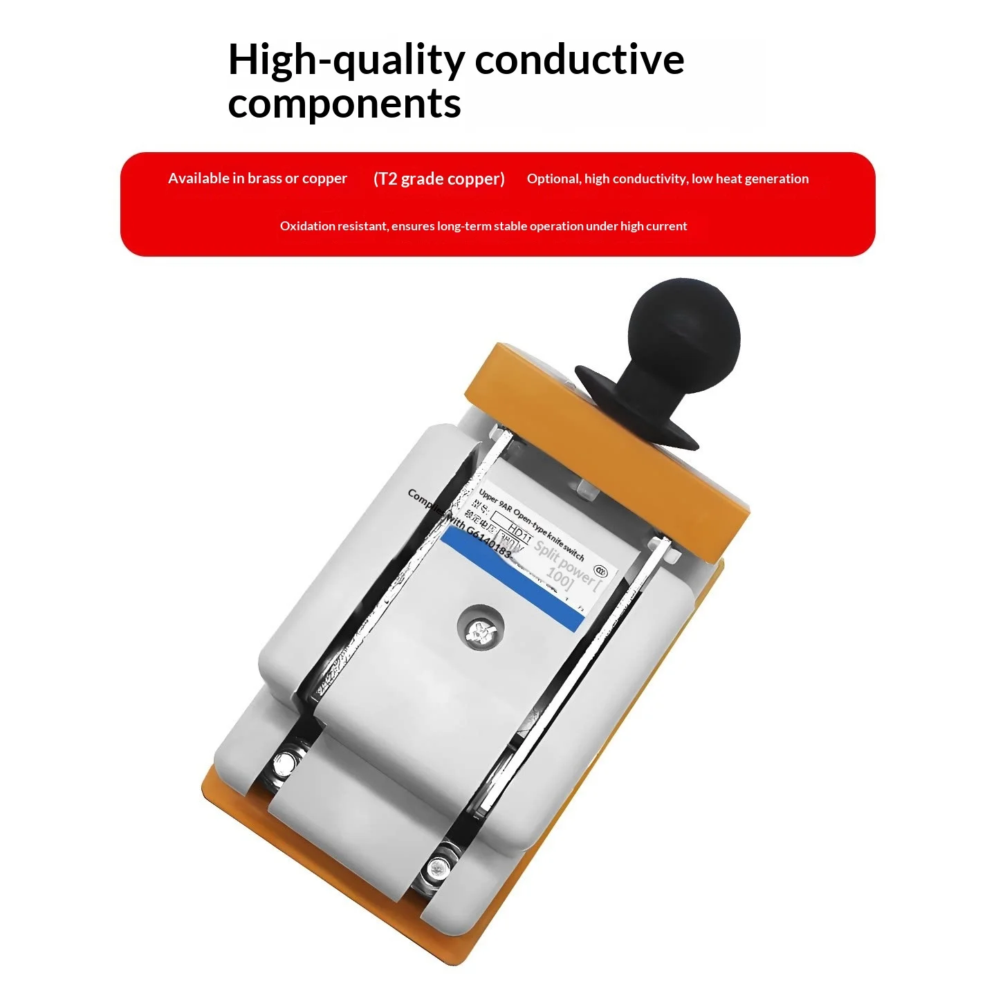 HD11F-100/28 200A/28 220V 2P Single-throw Knife Switch, Isolating Disconnect Switch 100A