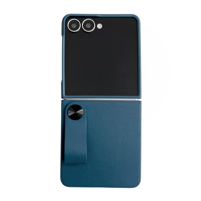

For Samsung Galaxy Z Flip 7 5 4 3 6 Phone Case With Strap Faux leather Skin-Friendly Shockproof Protection Folding Hard Cover