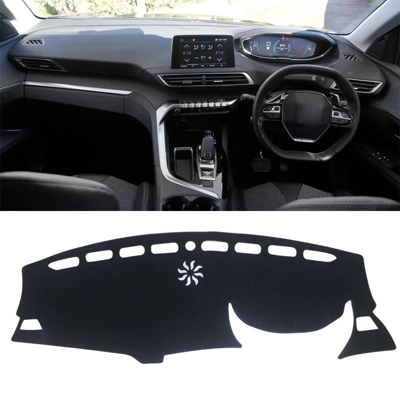

Car Dashboard Cover Mat Avoid Light Pads Anti-UV Carpets For Peugeot 3008 5008 GT Hybrid 2016 2017 2018 2019 2020 2021 2022 2023