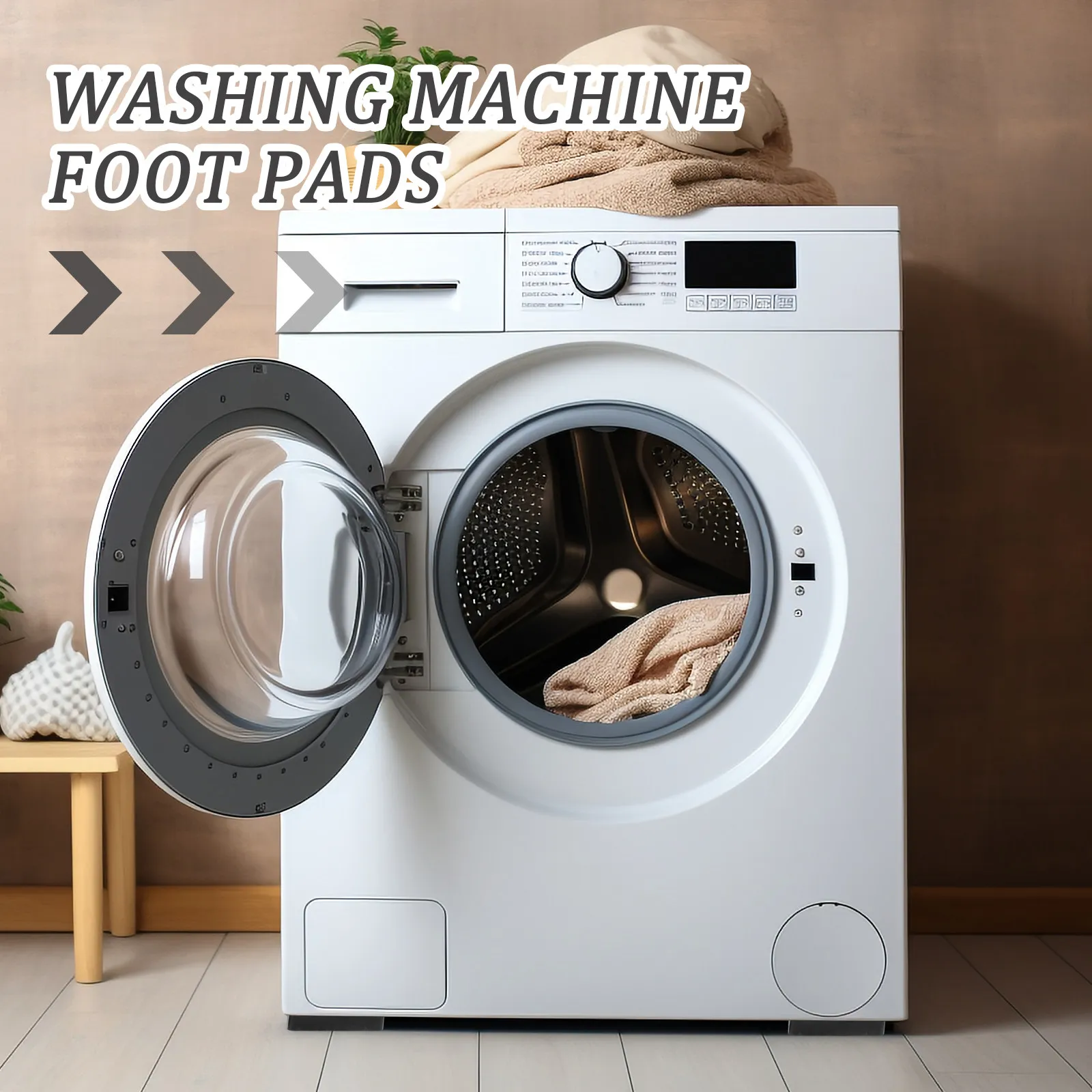 4Pcs Anti Vibration Pads Rubber Shock Absorber Washing Machine Feet Pads Silent Stabilizer Noise Vibration Reducer