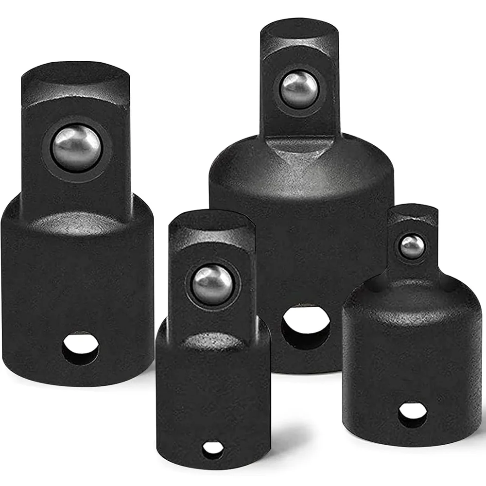 4PCS 1/2 3/8 1/4 inch Impact Socket Adapter Reducer Set Use Wrenches Drills in Auto and Impact Driver Construction Work