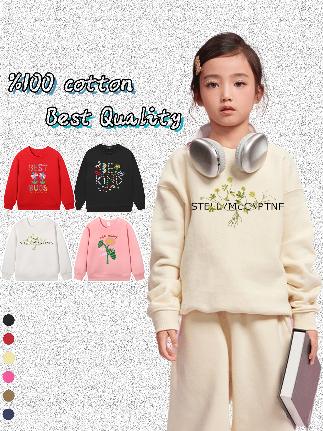 

Cute Floral Baby Girls Sweatshirt Autumn Kids Pullover Cotton Sunflower Prints Hoodies Children's Clothing Little Girl Sweater