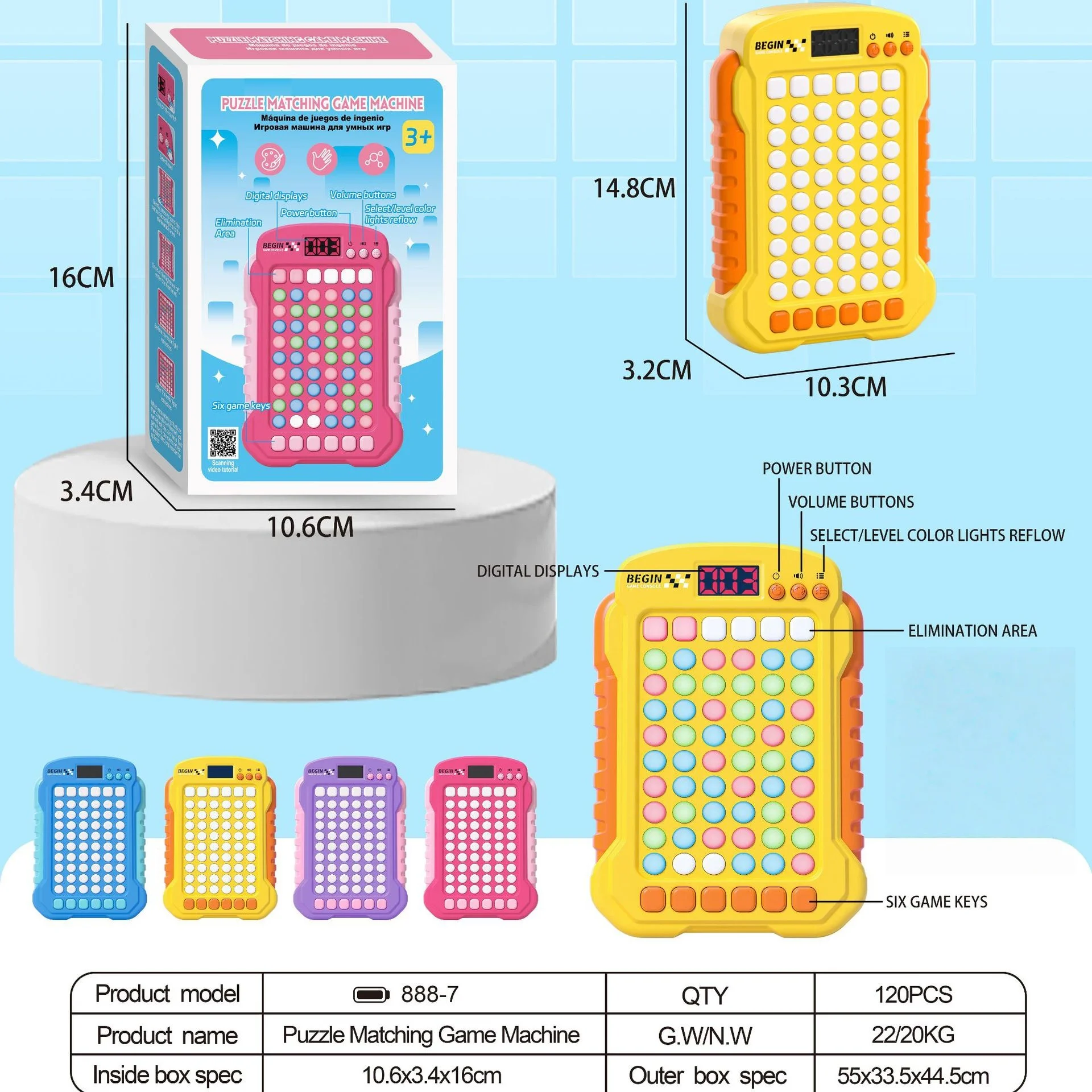 Tablet Connect-Fire Puzzle Game -Intelligence Puzzle Challenge - Level Progression - Collision - Rapid Push - Children's Educat