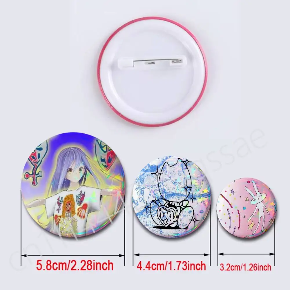 FOR Bladee Drain Gang Badges Tinplate Soft Button Pin Brooch Metal Badge Custom Jewelry Accessories Hat Bag Lapel