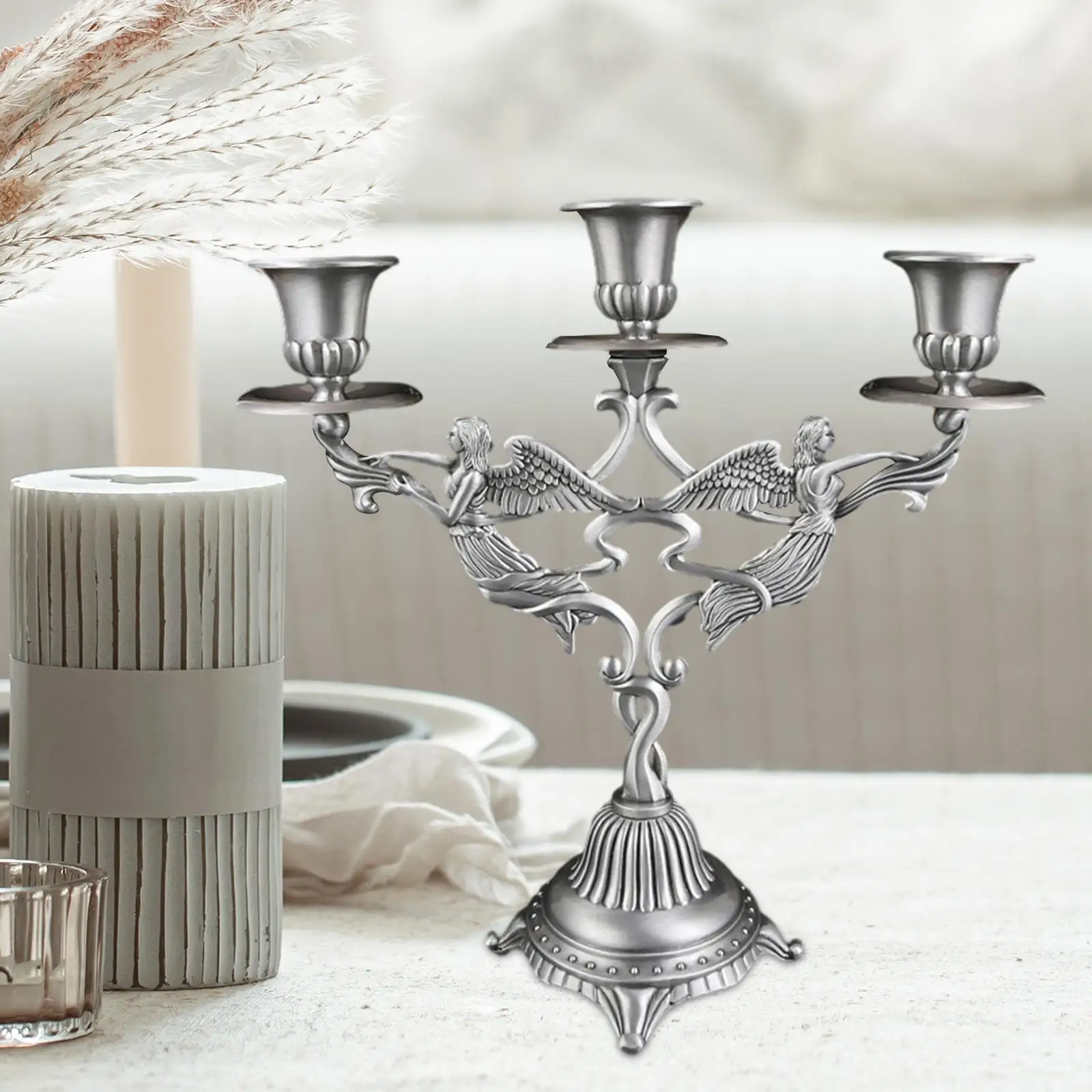 Candlesticks Desktop Taper Candle Holder for Mantle Wedding Party Decoration