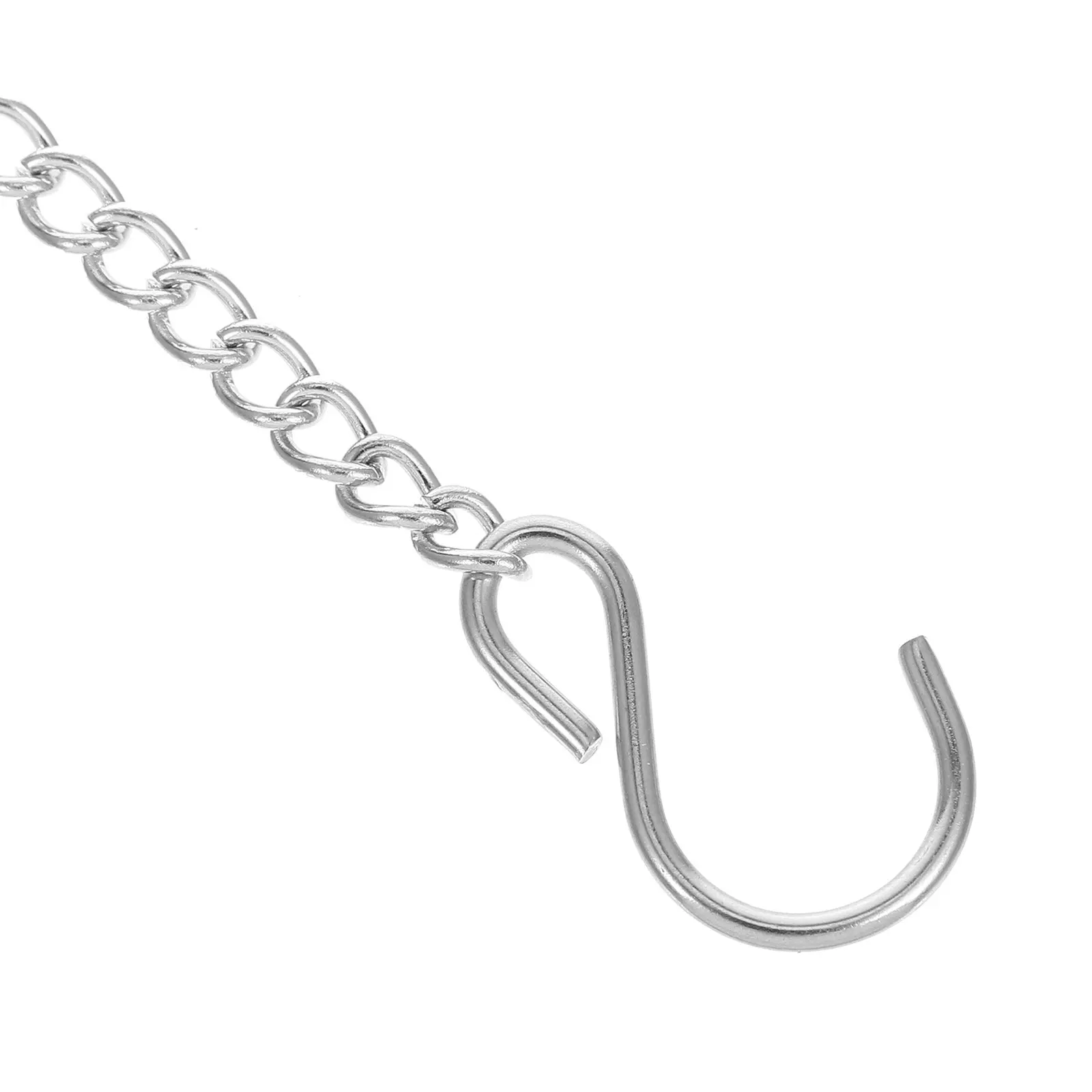 6Pcs Black Hanging Chain for Signs Posters and Decorative Display Steel Chains with S Hooks for Plants Lanterns