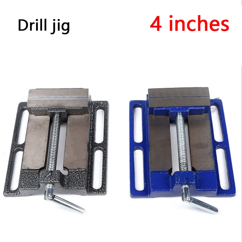 4 Inch Cast Iron American Vise Flat-Nose Pliers Bench Clamp Fixed Bench Vice Precision Drilling Jig Maximum 100MM