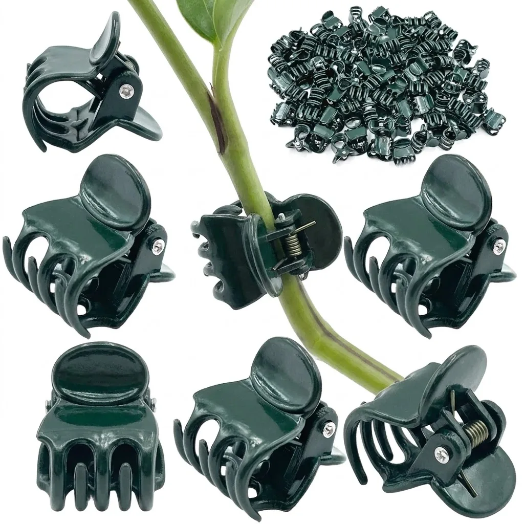 Mini Plant Clips 100PCS Garden Flower Support for Orchid Daisy Stems Helps Plants Grow Healthy Strong Upright Without Damage