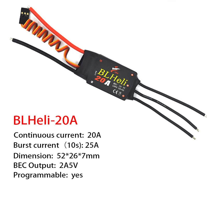 Originale Brushless ESC BLHeli 12/20/30/40/50/60/80A con UBEC per Quadcopter modello aereo lancio multiasse fai da te FPV RC Drone