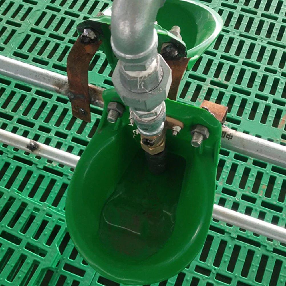 

Automatic Water Feeder Bowl Green Plastic Copper Sheep Livestock Drinking Bowl Goat Farm Use Pig Poultry Feeder