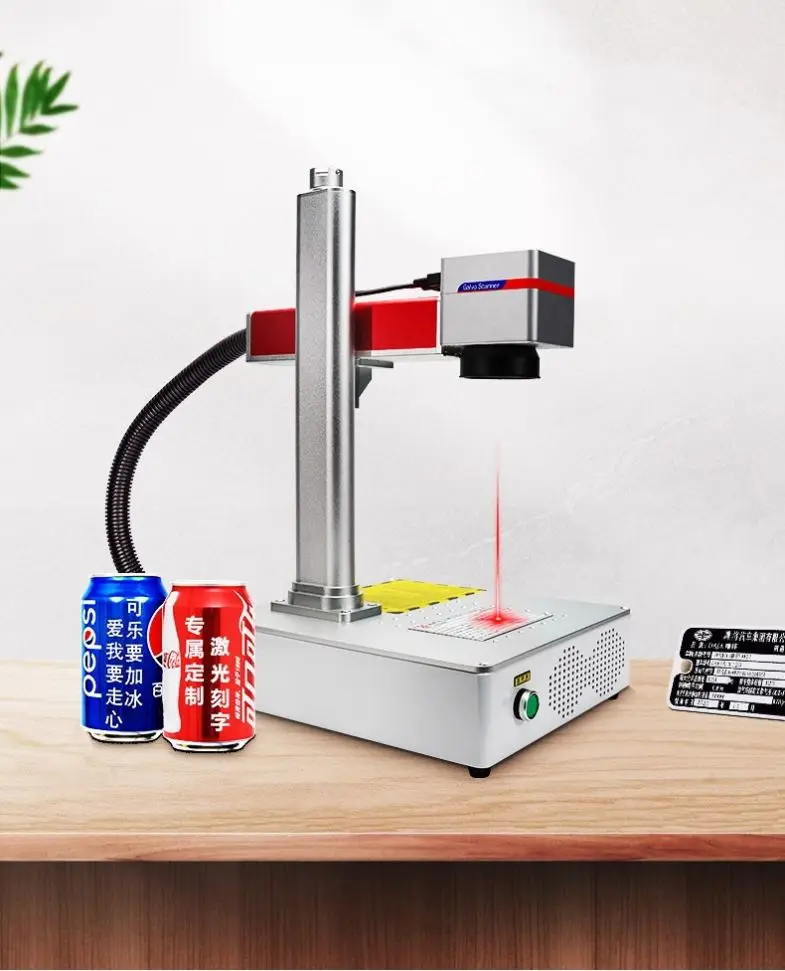 Fiber  Marking hine Desktop Automatic  Metal Engraving Cutting High Power Portable Engraving hine 30W