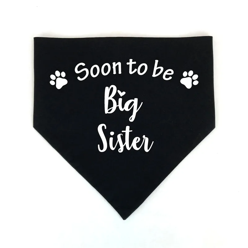 Big Brother Big Sister Dog Bandana annuncio di gravidanza Bandana per cani Gender Reveal Photo Prop Pet sciarpa accessori sciarpe per animali