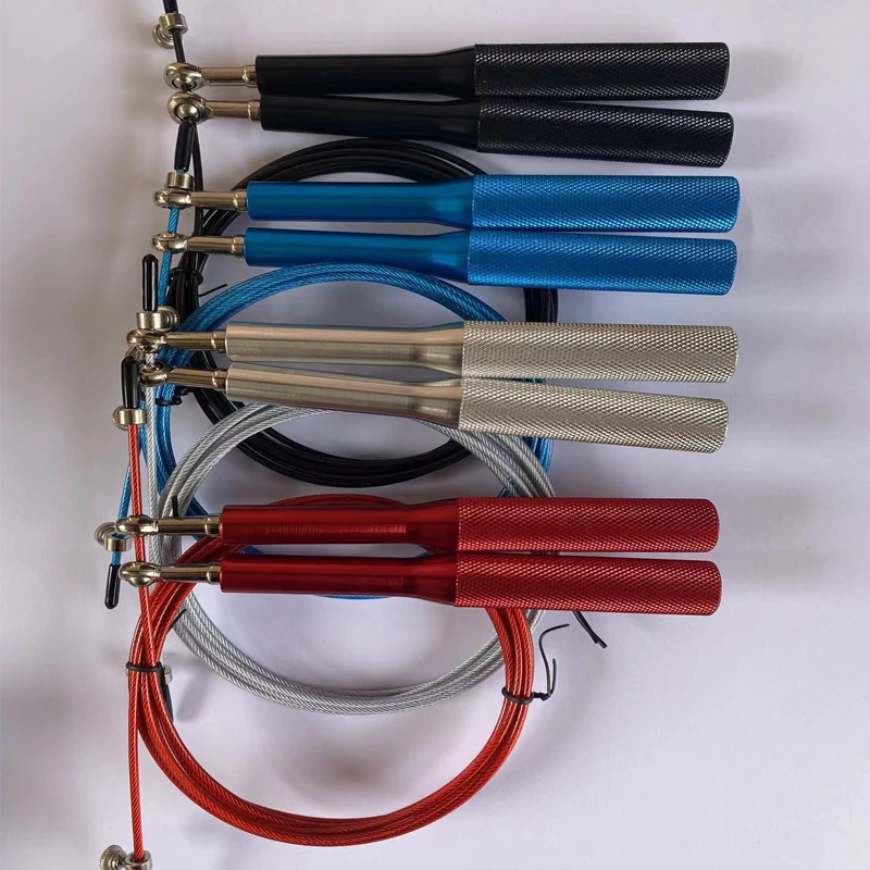 スピード縄跳び 調節可能な縄跳び 軽量アルミニウム合金ハンド - Jump Rope Speed Bearing のレビューと価格