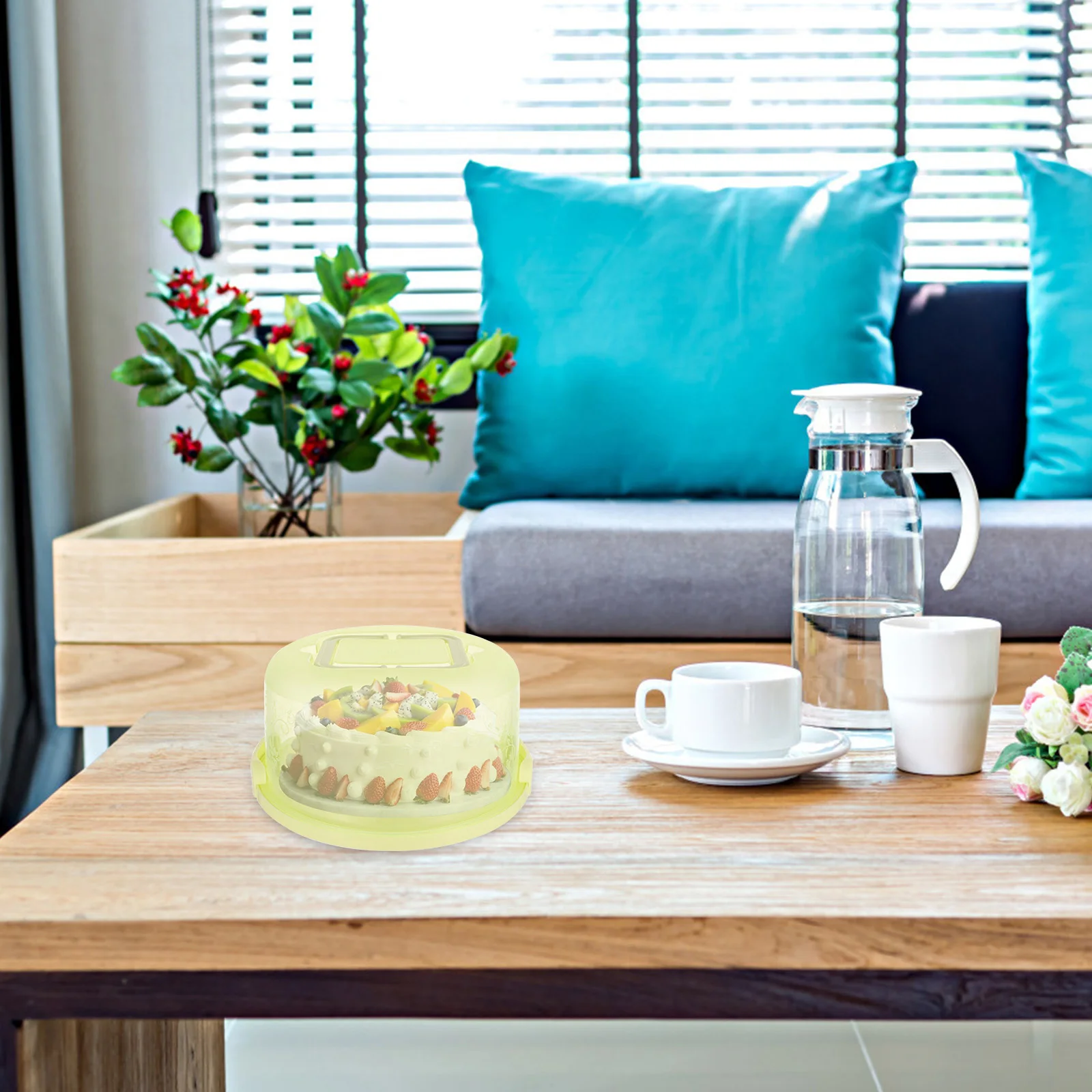 

1 pc Keep Fresh Storage Box Environmentally Friendly Cake Carrier For Round Cakes Birthday Cake Box Food Container Fruit