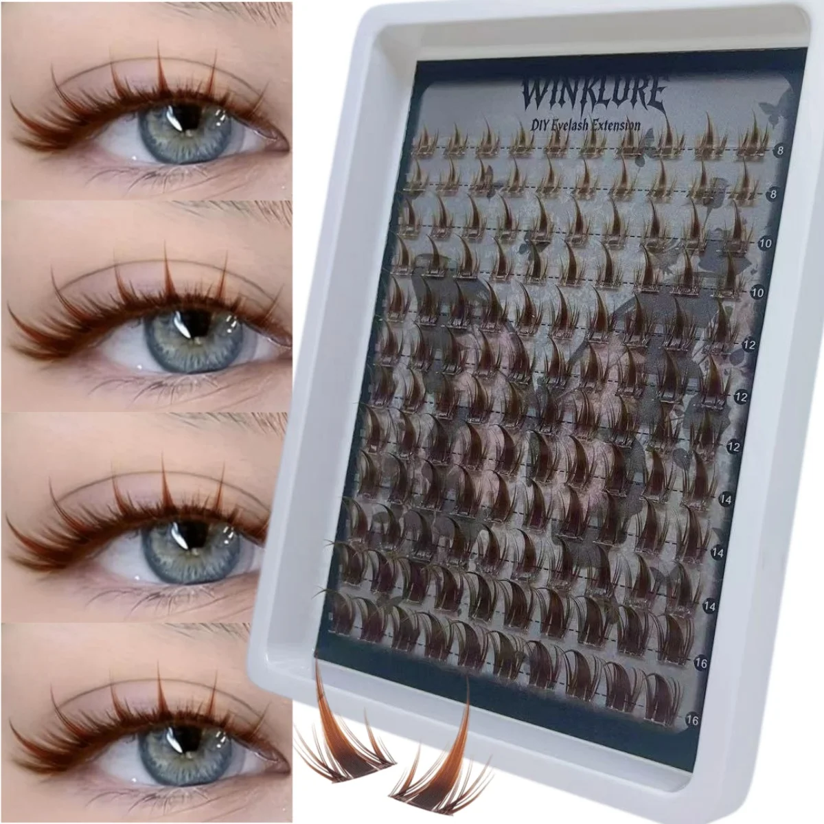 WINKLURE 300PCS Manga & Comic Eye Lash, Individual Cluster Lashes, Beginner-Friendly Creates Stunning Manga And Comic Eye Looks