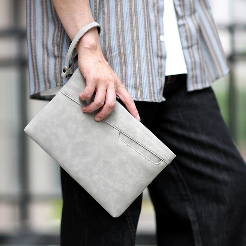 New men's hand-held bag with large capacity business leisure retro fashion envelope bag