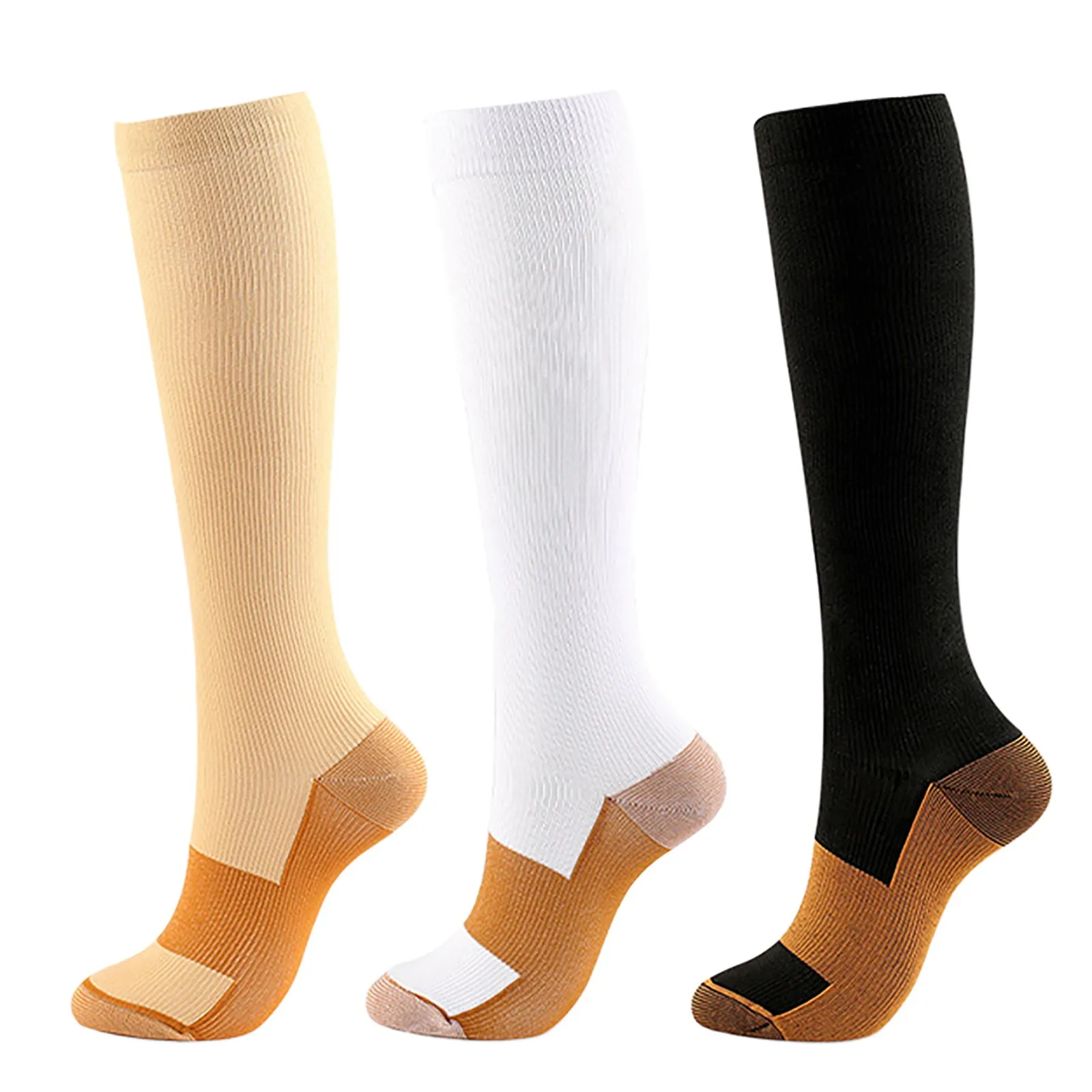 Women Burn Fat Zipper Socks Functional Compression Slim Sleeping Beauty Leg Shapper Socks Prevent Varicose Veins Stockings