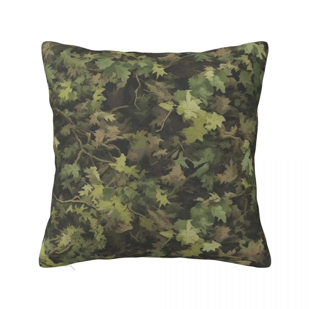 Soft Camouflage Military Leaves Pillowcase Polyester Cushion Cover Decorative Throw Pillow Case Cover Living Room Zippered 18