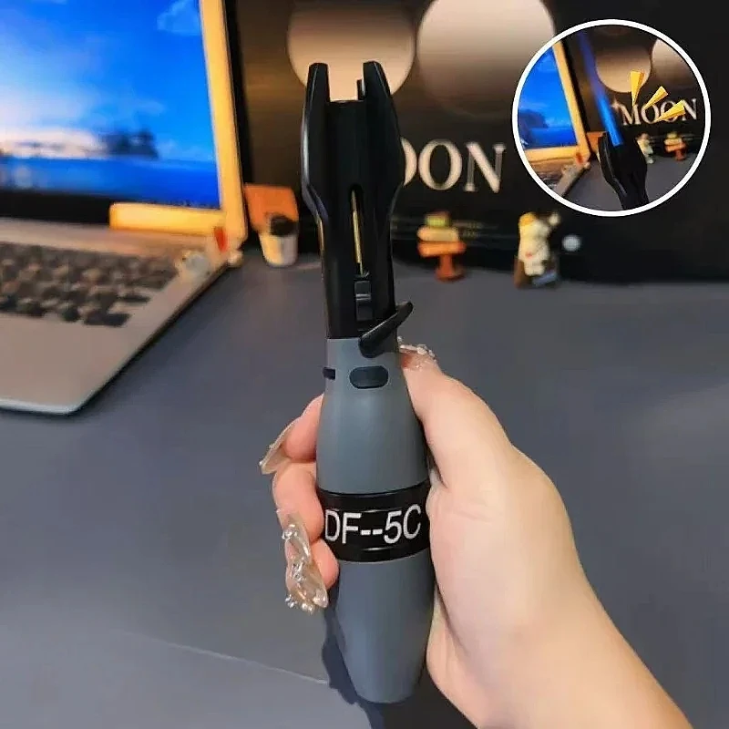 

Metal Strong Firepower Spray Gun Lighter Windproof Turbo Blue Flame Outdoor Barbecue Kitchen Cigar Camping Lighter