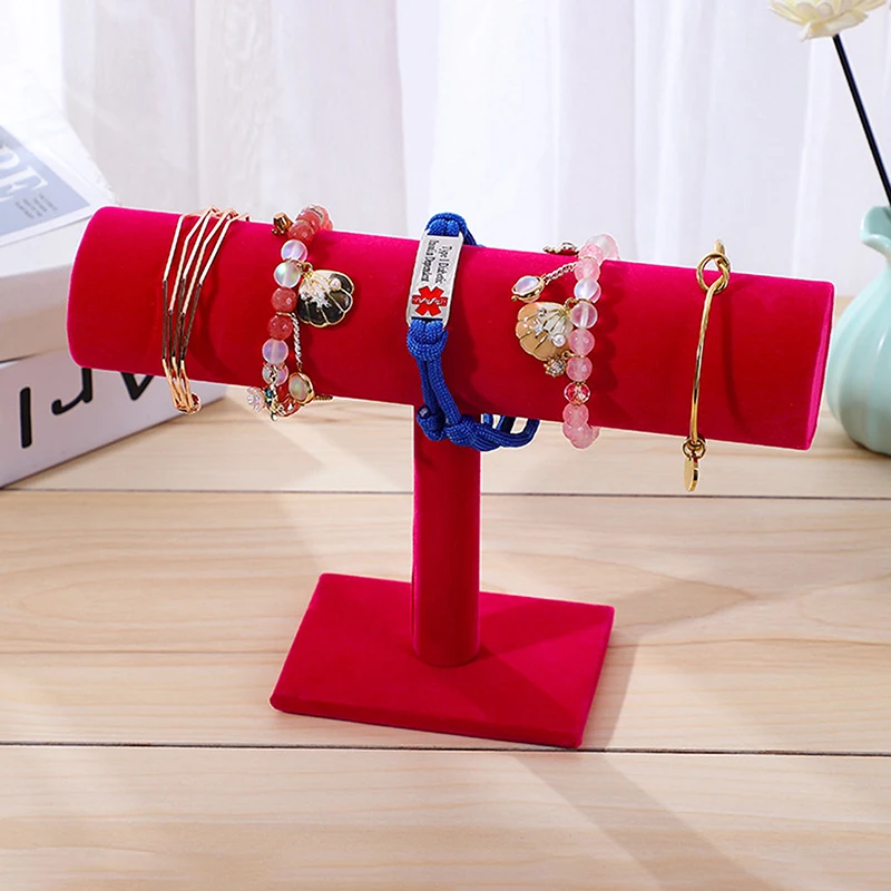 T-Type Velvet Bracelet Chain Watch Jewelry Display Stand Headband Headdress Organizer Storage Holders Jewelry Store Display 1 PC