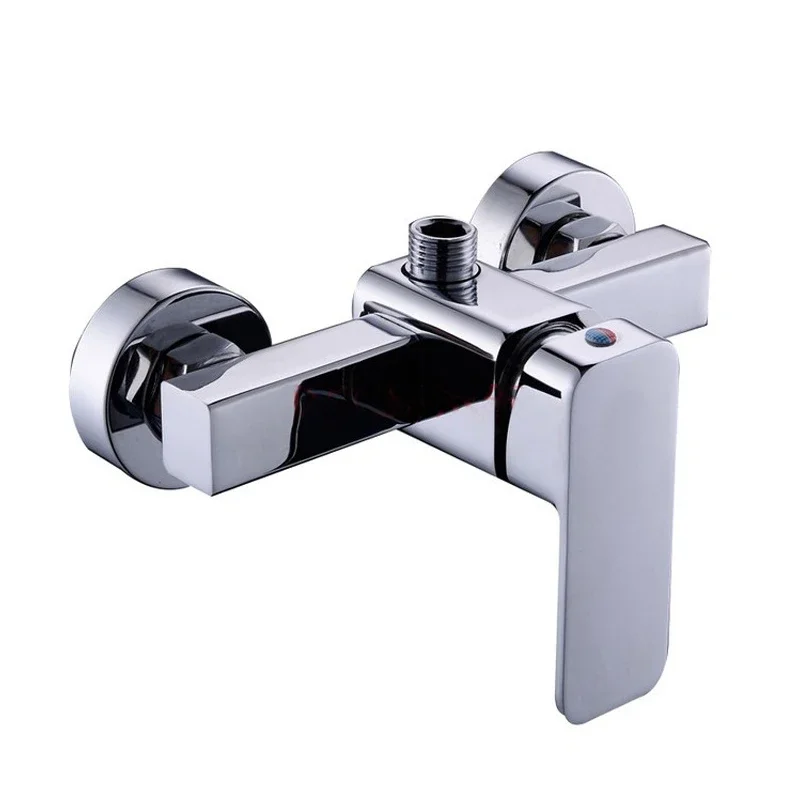 Wall Mounted Shower Faucet Zinc Alloy Wall Mounted Single Handle Water Control Mixing Valve Bathtub Faucet Hot Cold Water Mixer