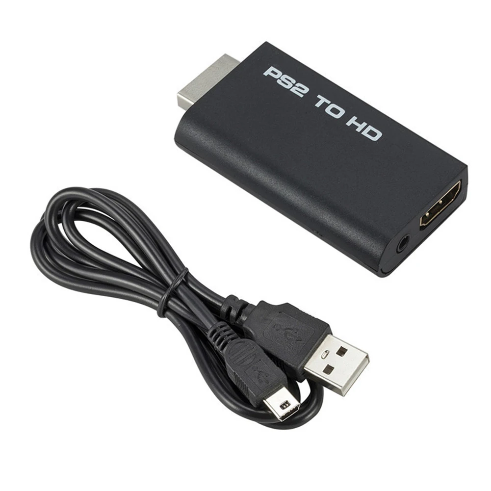 Convertidor compatible con PS2 a HDMI, adaptador de interfaz de transmisión de conversión de vídeo Full HD, consola de juegos a proyector de TV HD