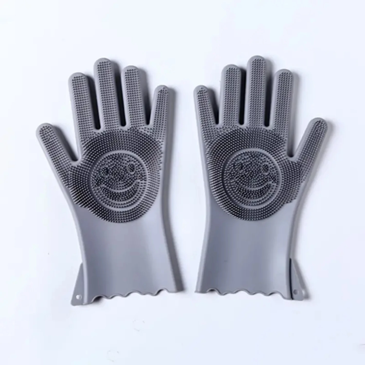 1pc Waterproof and Reusable Silicon Scrubbing Gloves for Kitchen Cleaning and Dishwashing Multi-functional Dishwashing Gloves