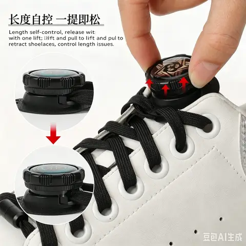 1pc Swivel Buckle No Tie Shoelaces Elastic Lazy Shoelaces Convenient Automatic Laces For Kids Adults Sneakers